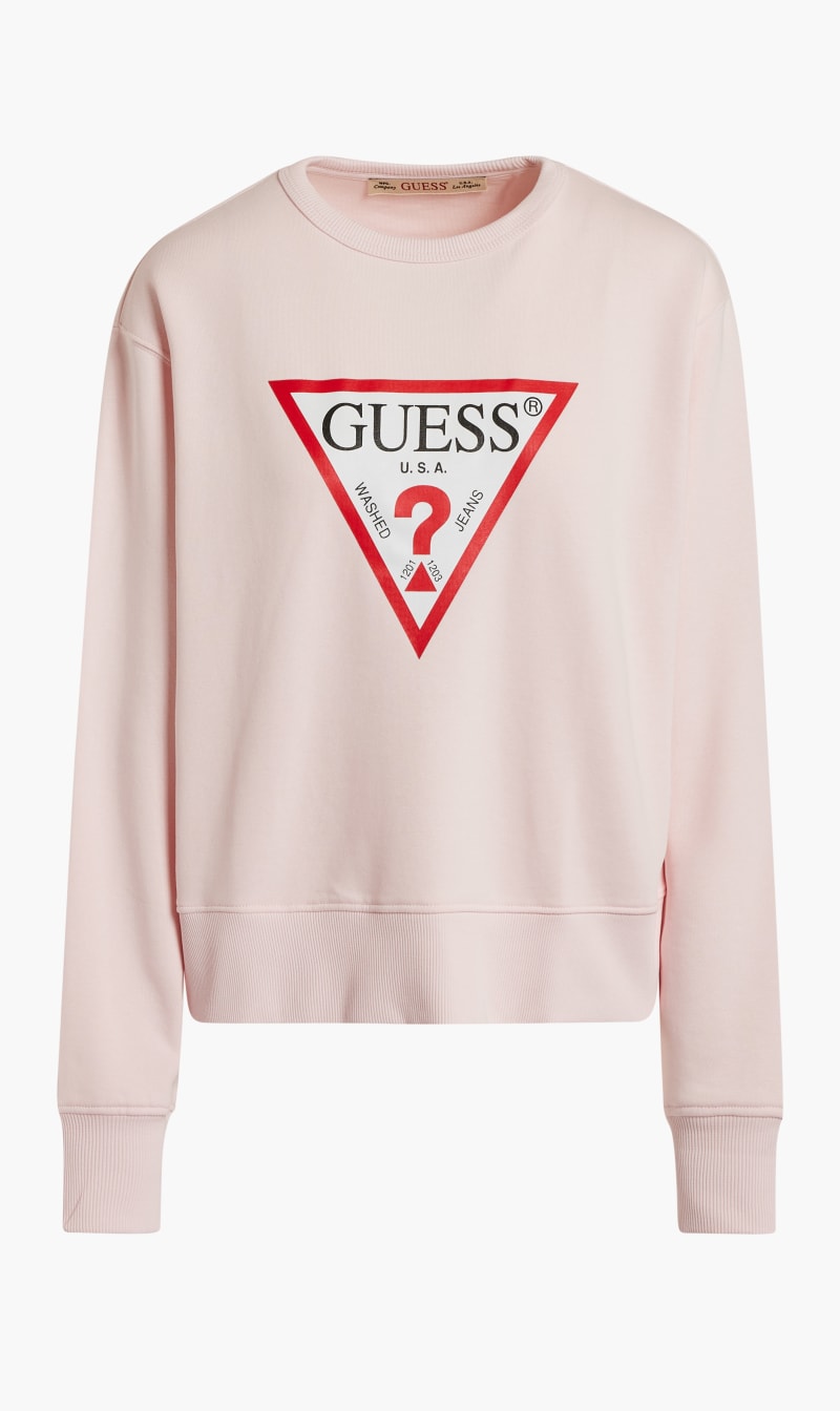 

Guess Light Pink Logo Sweatshirt for Women | The Deal Outlet