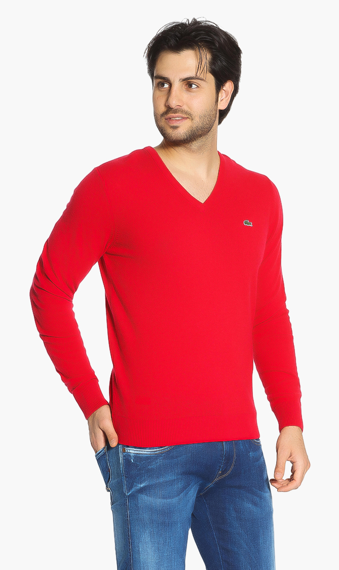 

Lacoste V-neck Wool Sweater