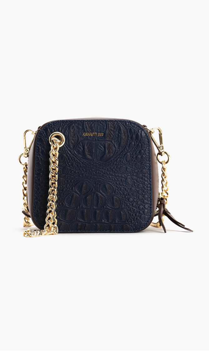 

Cerruti Stars Croc Box Sling Bag