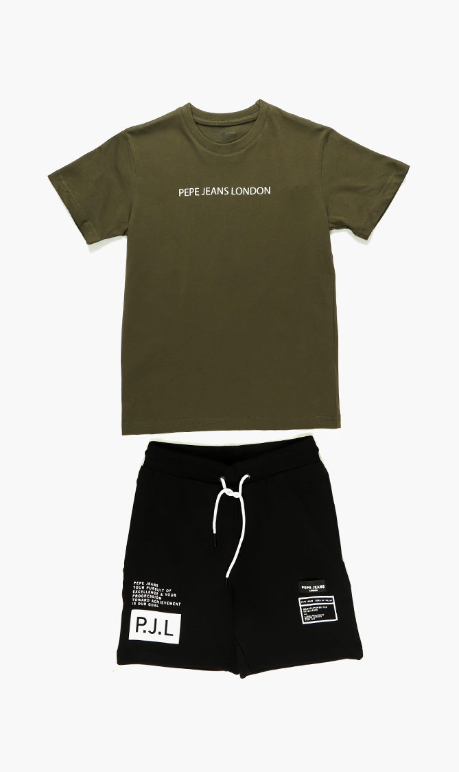 

Aitor Solid Jersey T-shirt And Shorts Set, Green