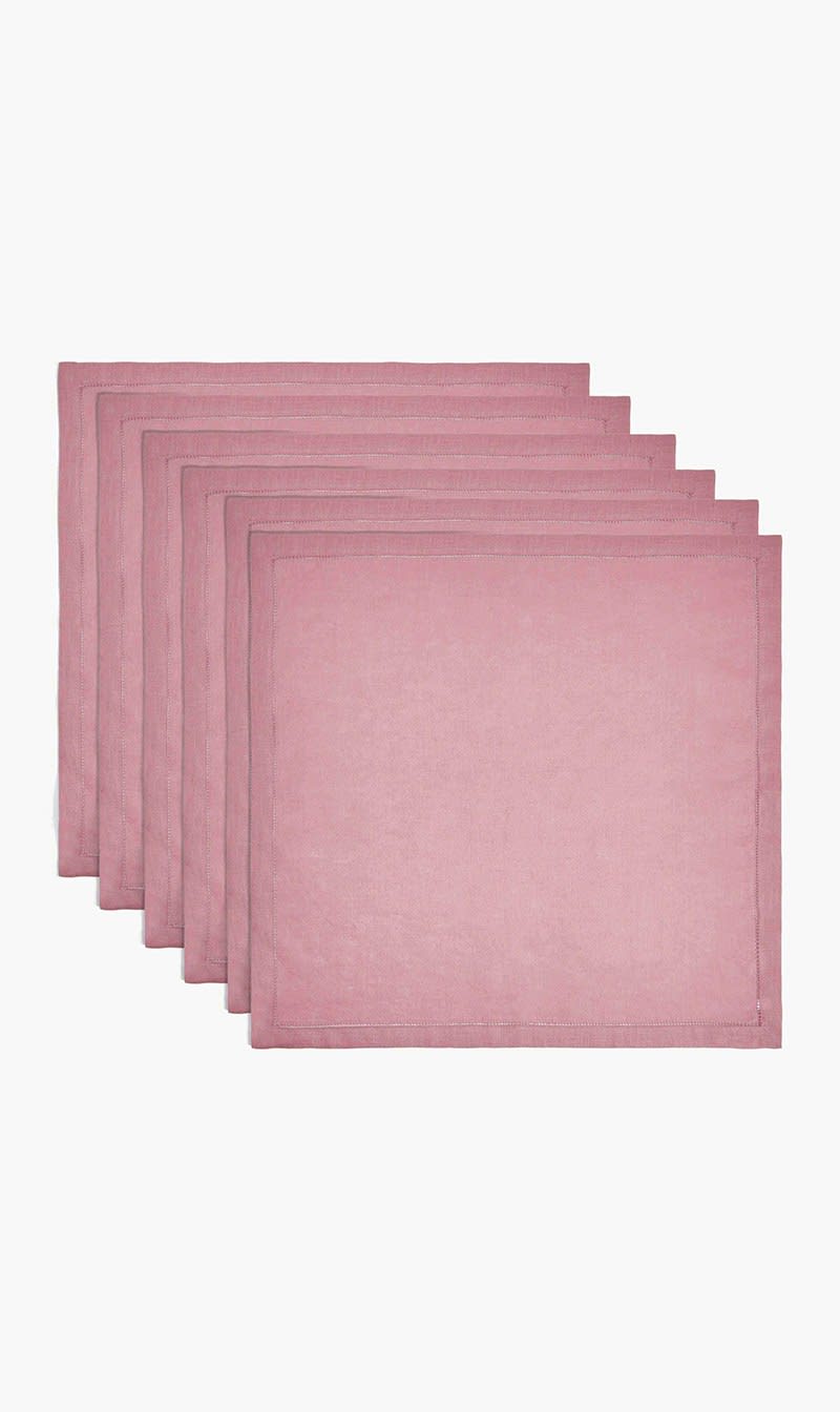 

Catherine Denoual Others Feliz Napkin Pink Set Of 6 | The Deal Outlet