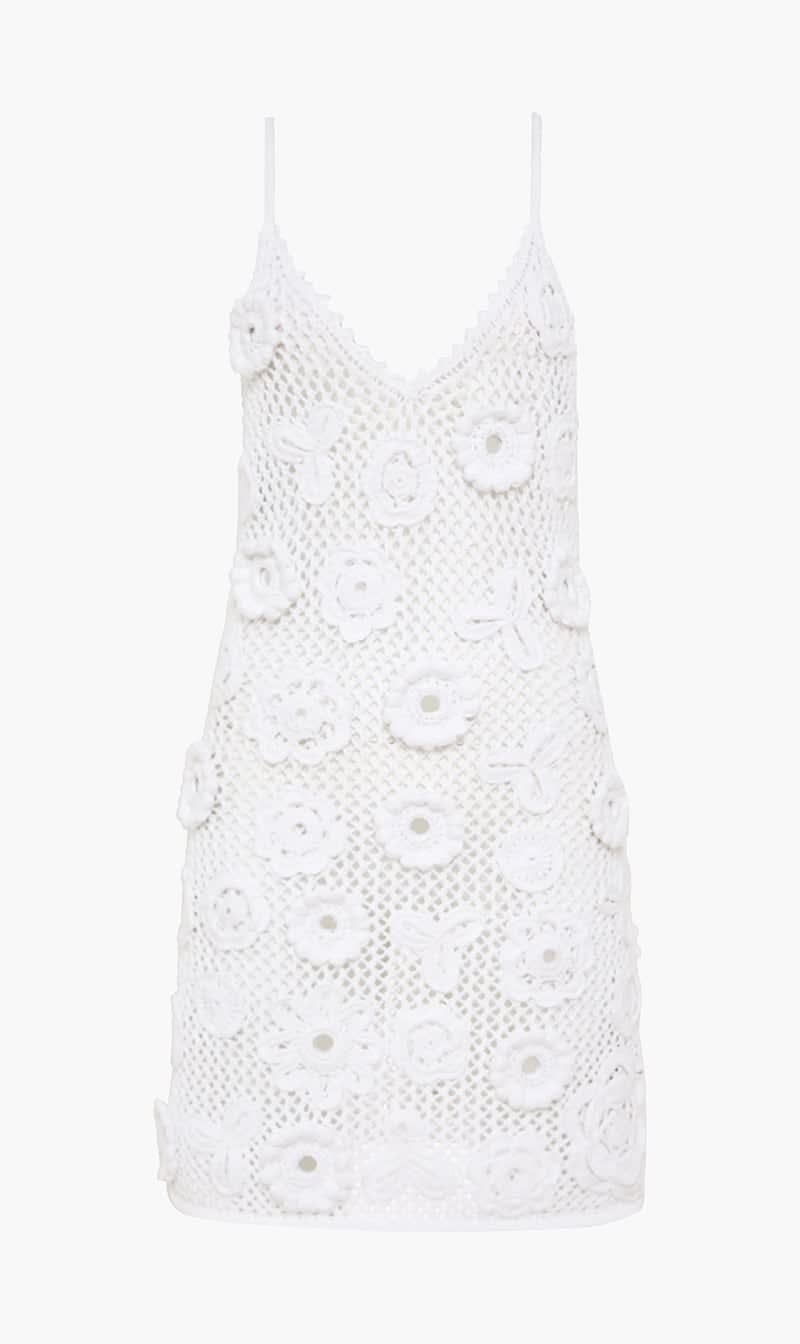 

Loveshackfancy White Ferline Minidress for Women | The Deal Outlet