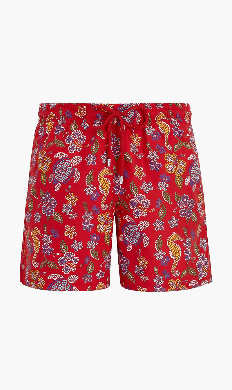 

Vilebrequin Red Mosaique Swim Shorts for Men | The Deal Outlet