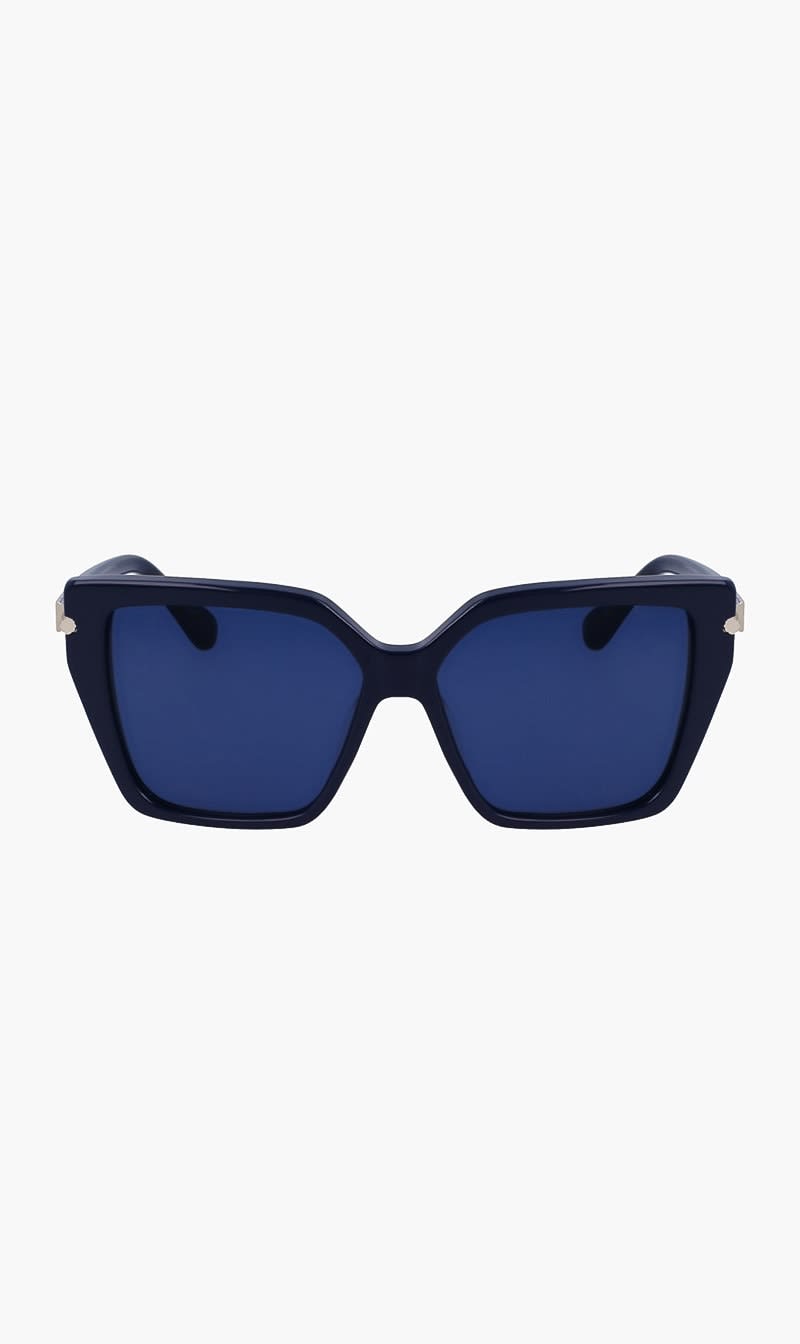 Ferragamo Blue Cat Eye Sunglasses for Women