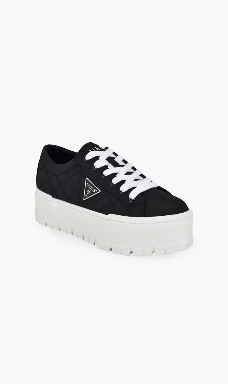 

Guess Black Tesie Quilted Platform Sneakers for Women | The Deal Outlet