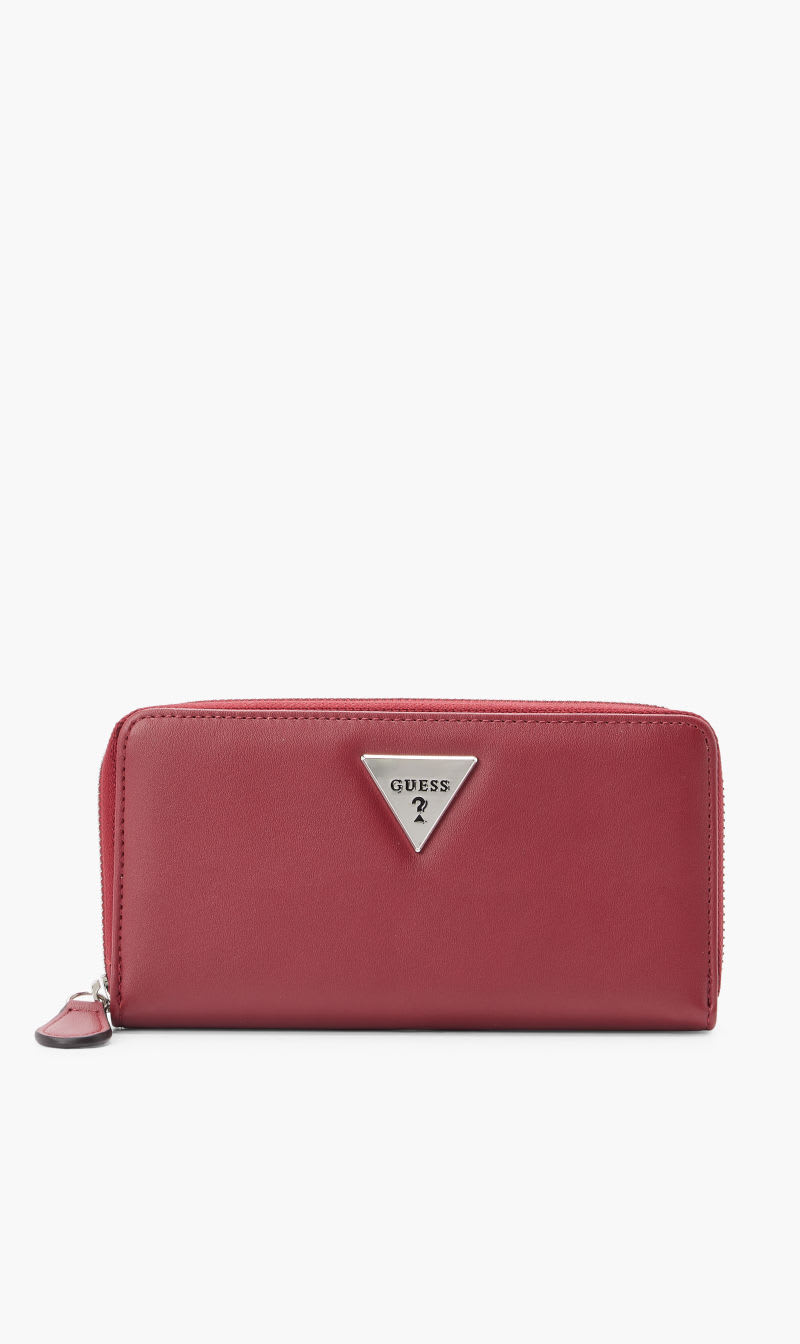 

Guess Red Lathan Slg Med Zip Around for Women | The Deal Outlet
