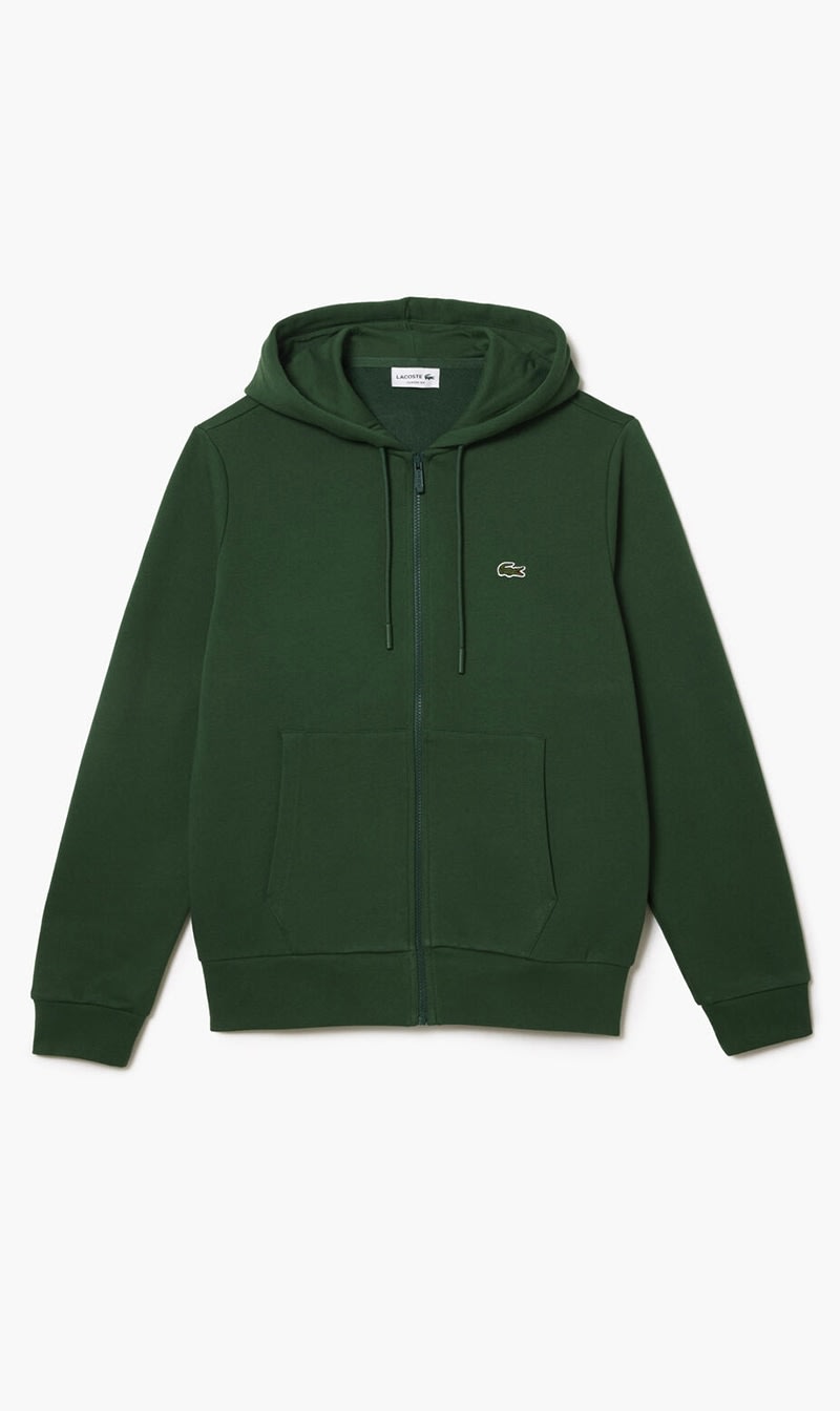 

Lacoste Green Zip-up Fleece Hoodie for Men | The Deal Outlet