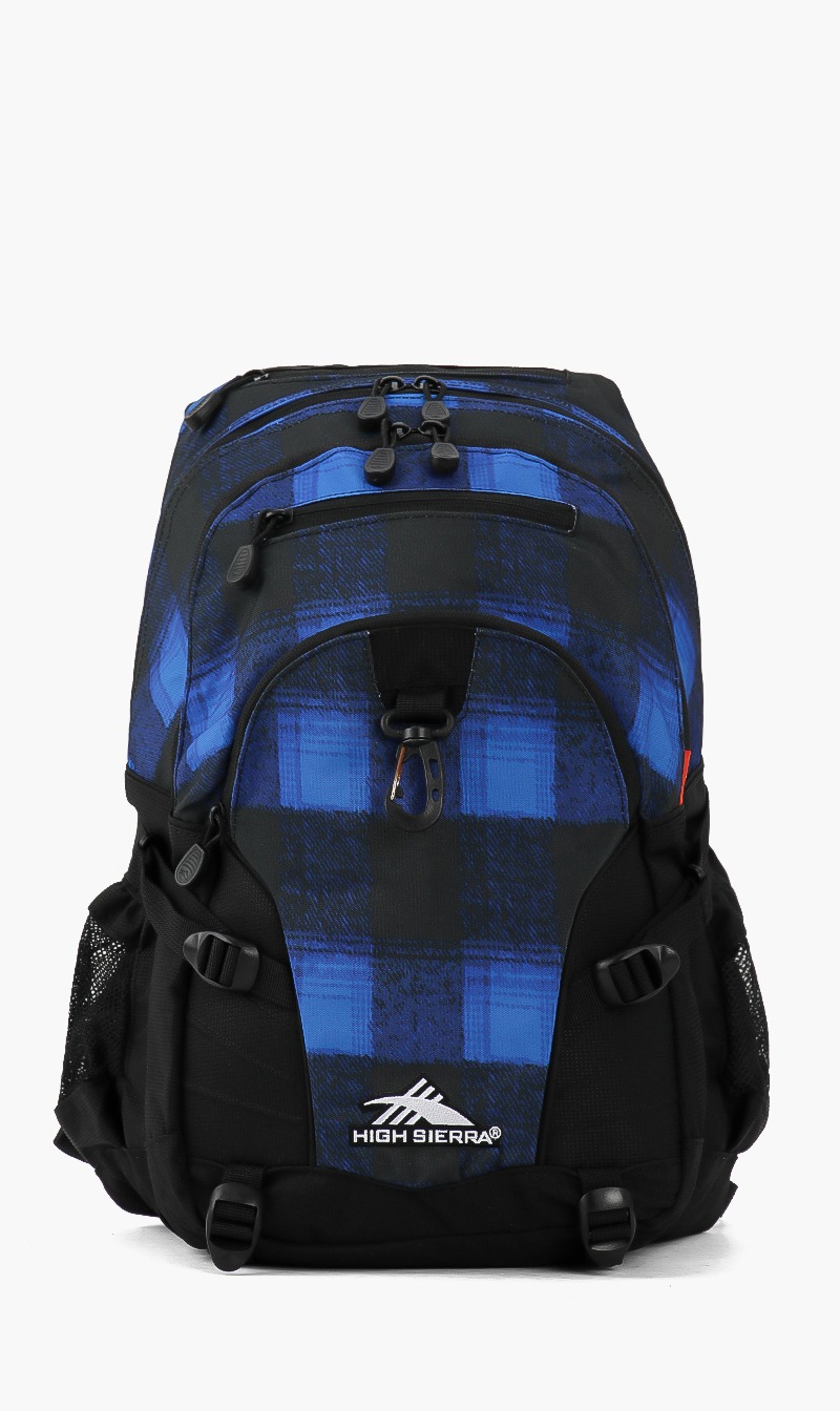 

Plaid Design Backpack, Blue