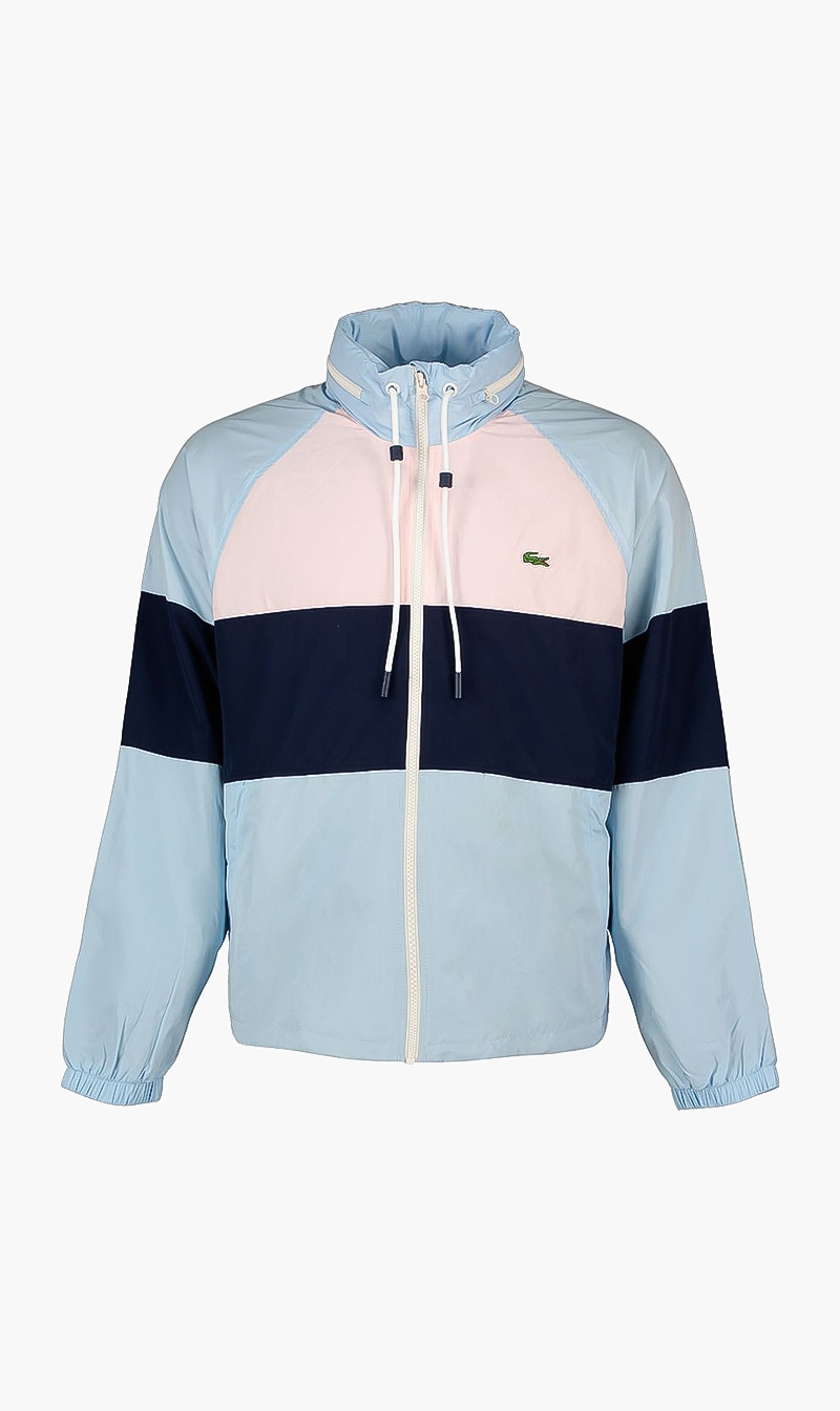 

Lacoste Blue Water Repellent Color Block Jacket for Men | The Deal Outlet