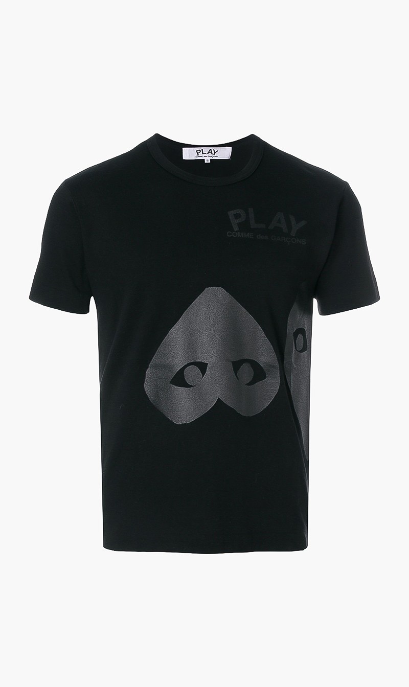 

Three Heart Print T-shirt, Black