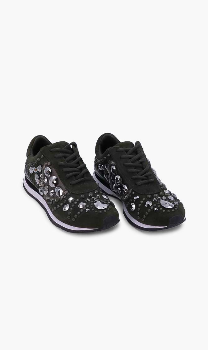 

TORY BURCH Studded Suede Runner Sneakers