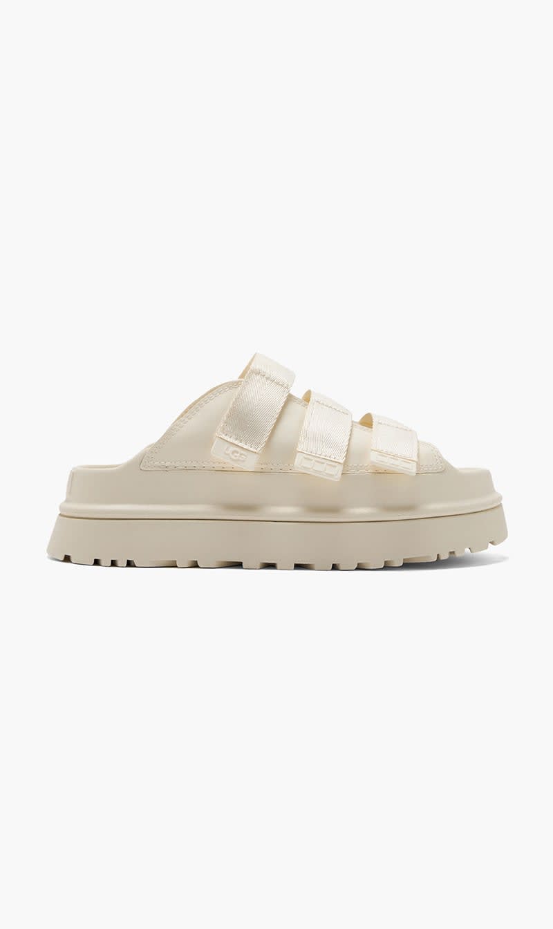 

Ugg White Golden Glow Slide Sandals for Women | The Deal Outlet