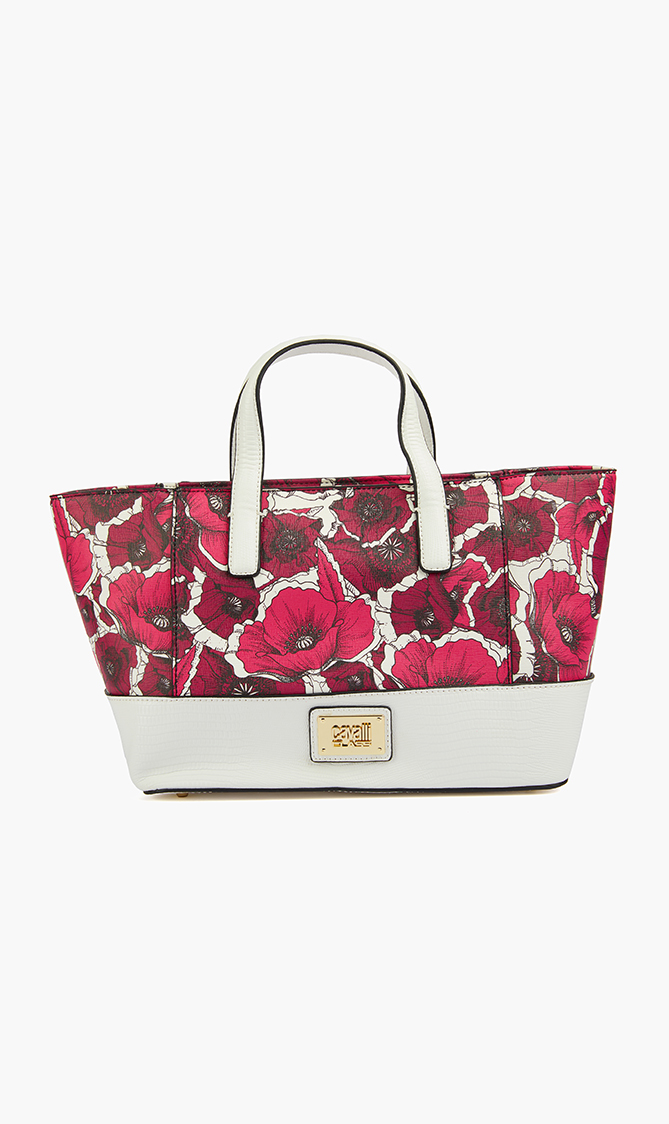 

Cavalli Class Floral Print Tote Bag
