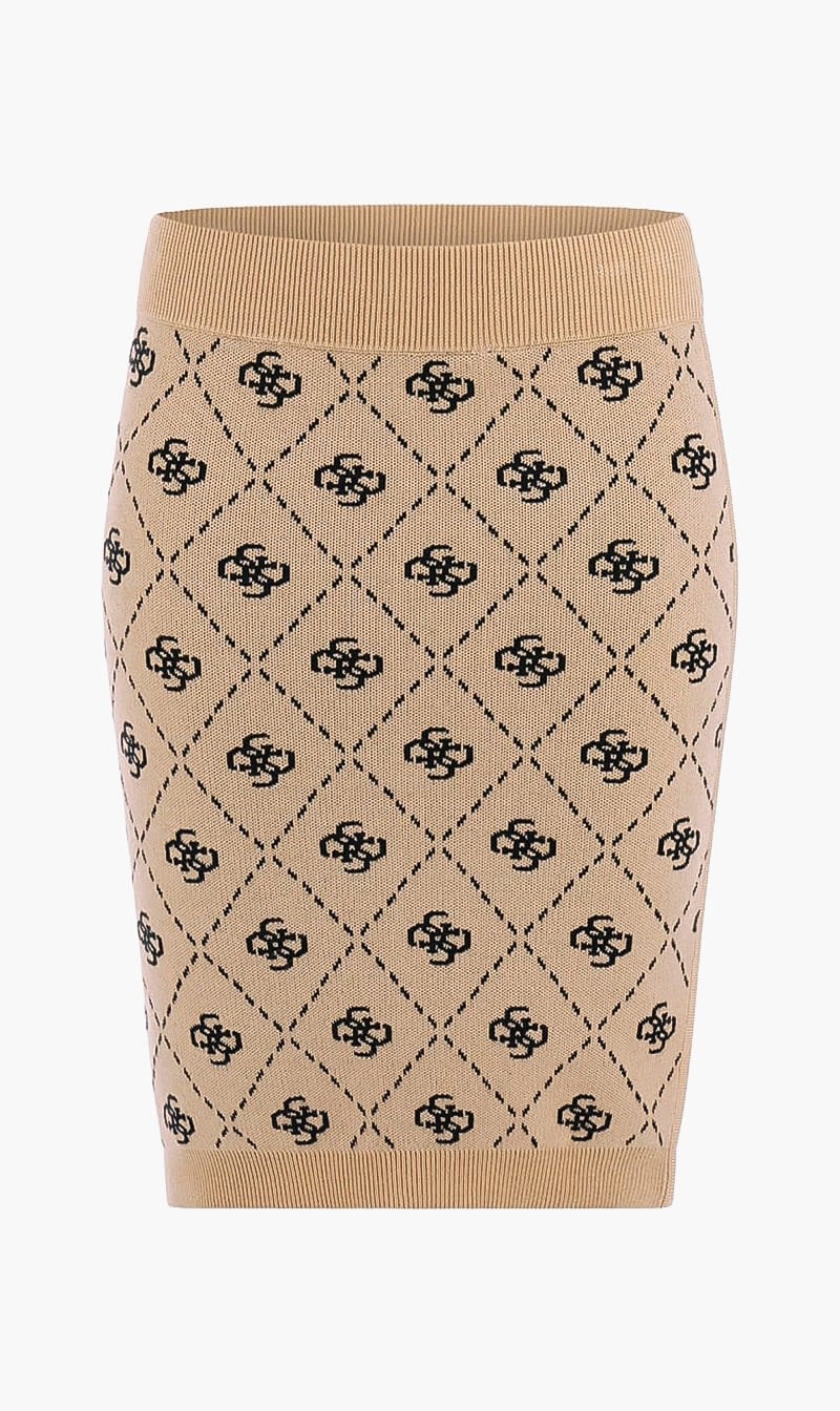 Guess Beige Fusta Sarah 4g Skirt for Women