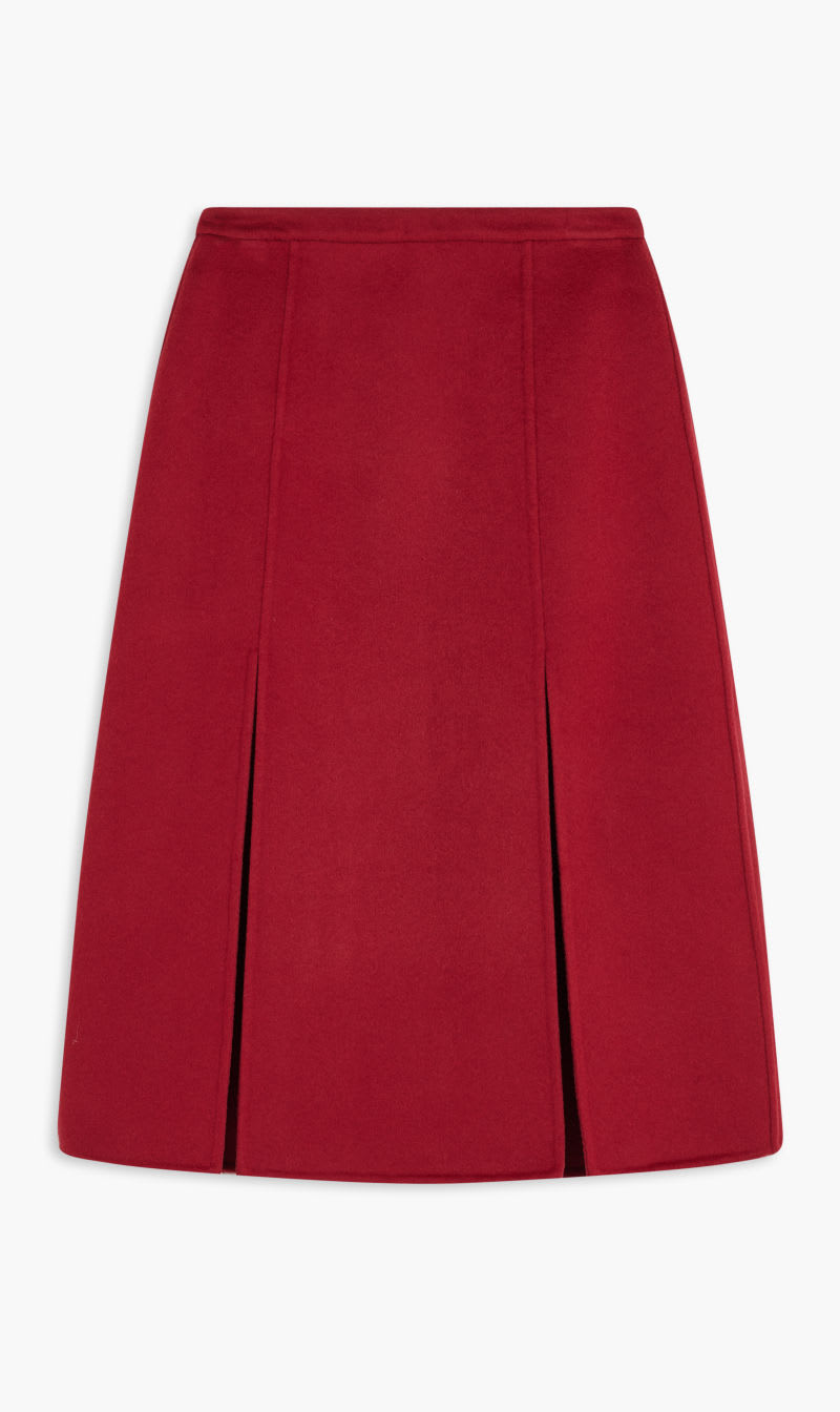 

Michael Kors Red Wool Melton Slit Skirt for Women | The Deal Outlet