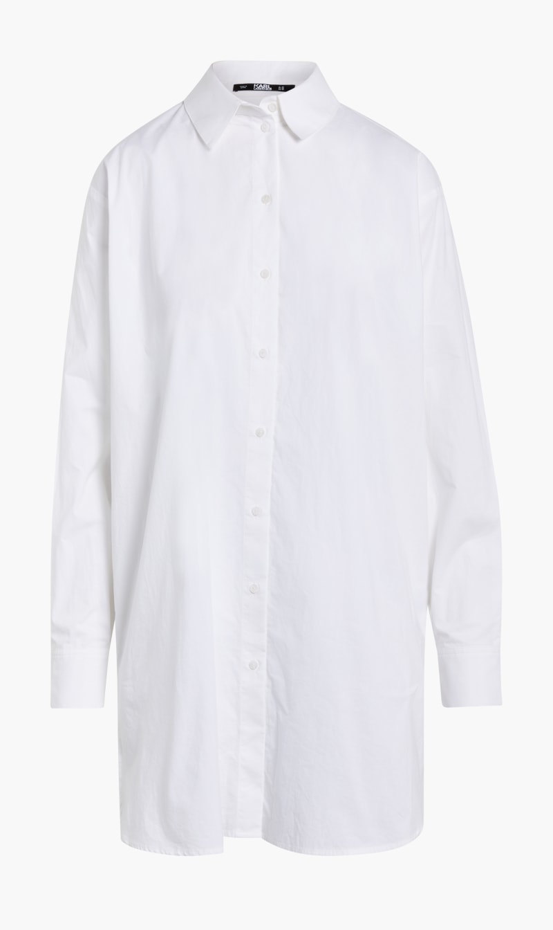 

Logo Embroidered Tunic, White