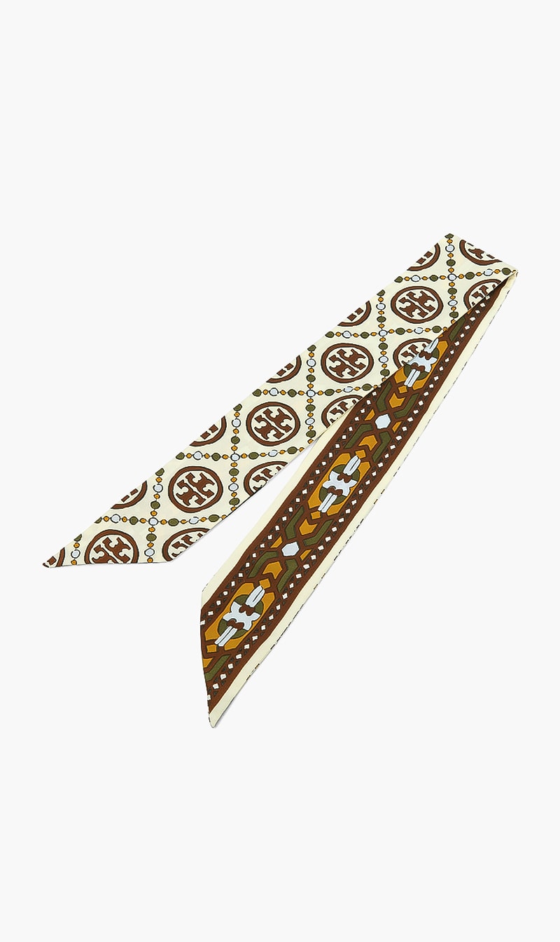 

Deco T-monogram Ribbon Tie, Multi-color