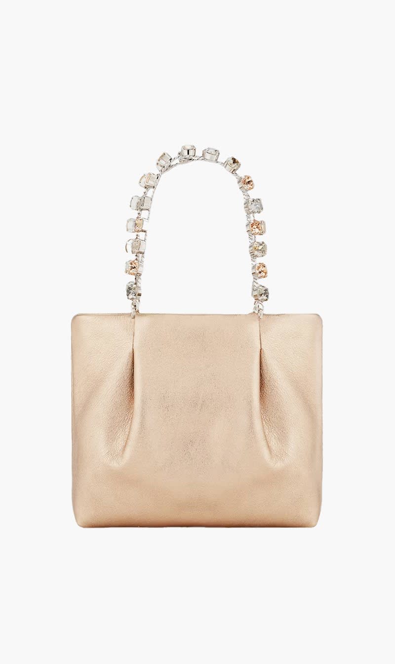 

Aquazzura Firenze Brown Galactic Crystal Mini Tote for Women | The Deal Outlet