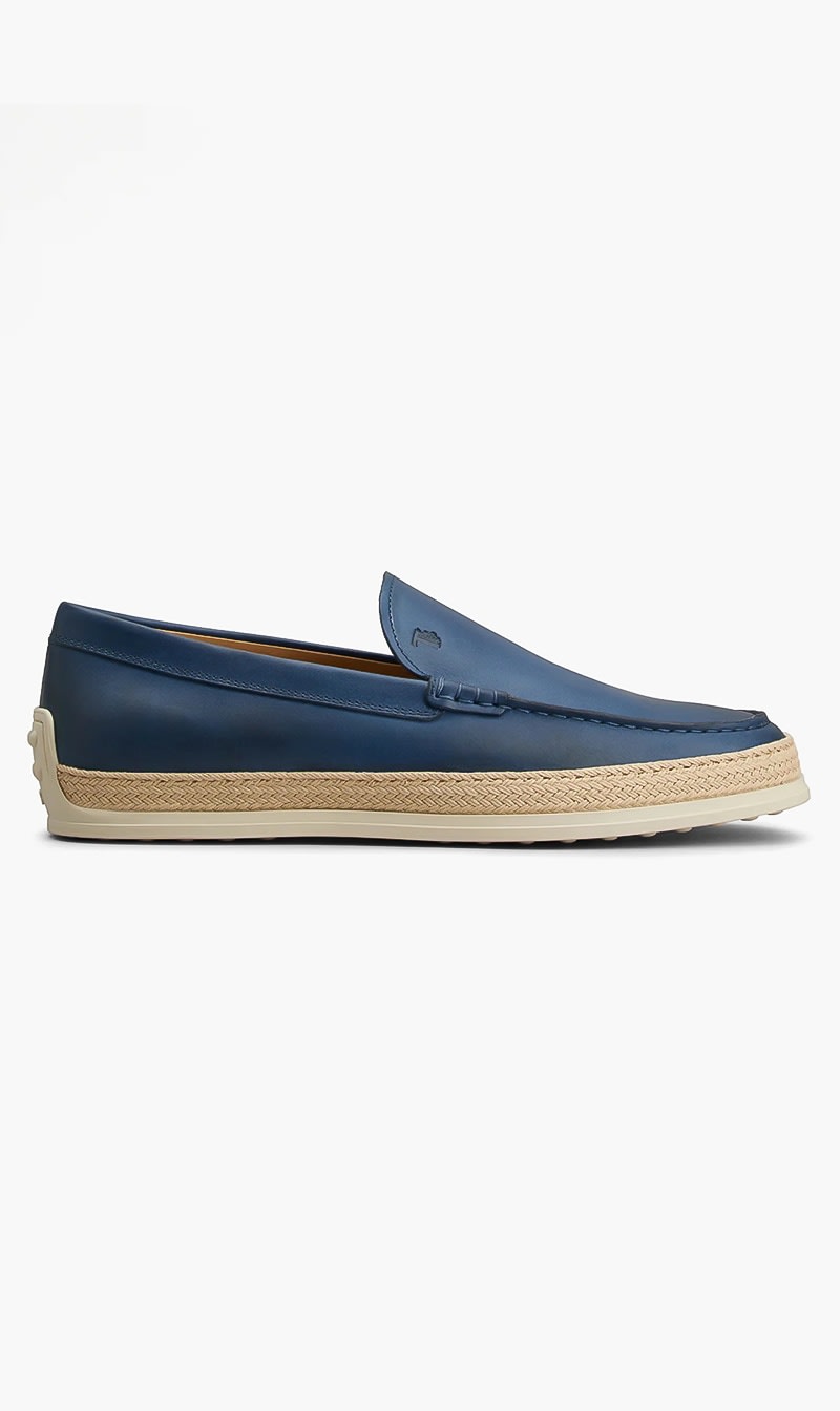 

Tod's Blue Nuova Pantofola Gomma Rafia Tv for Men | The Deal Outlet