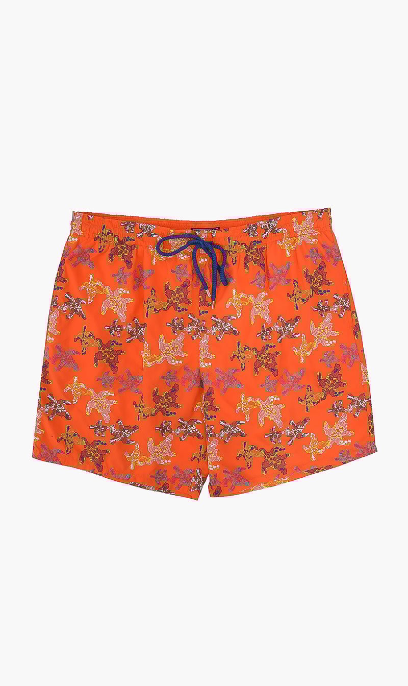 

Vilebrequin Orange Turtle Printed Shorts for Men | The Deal Outlet