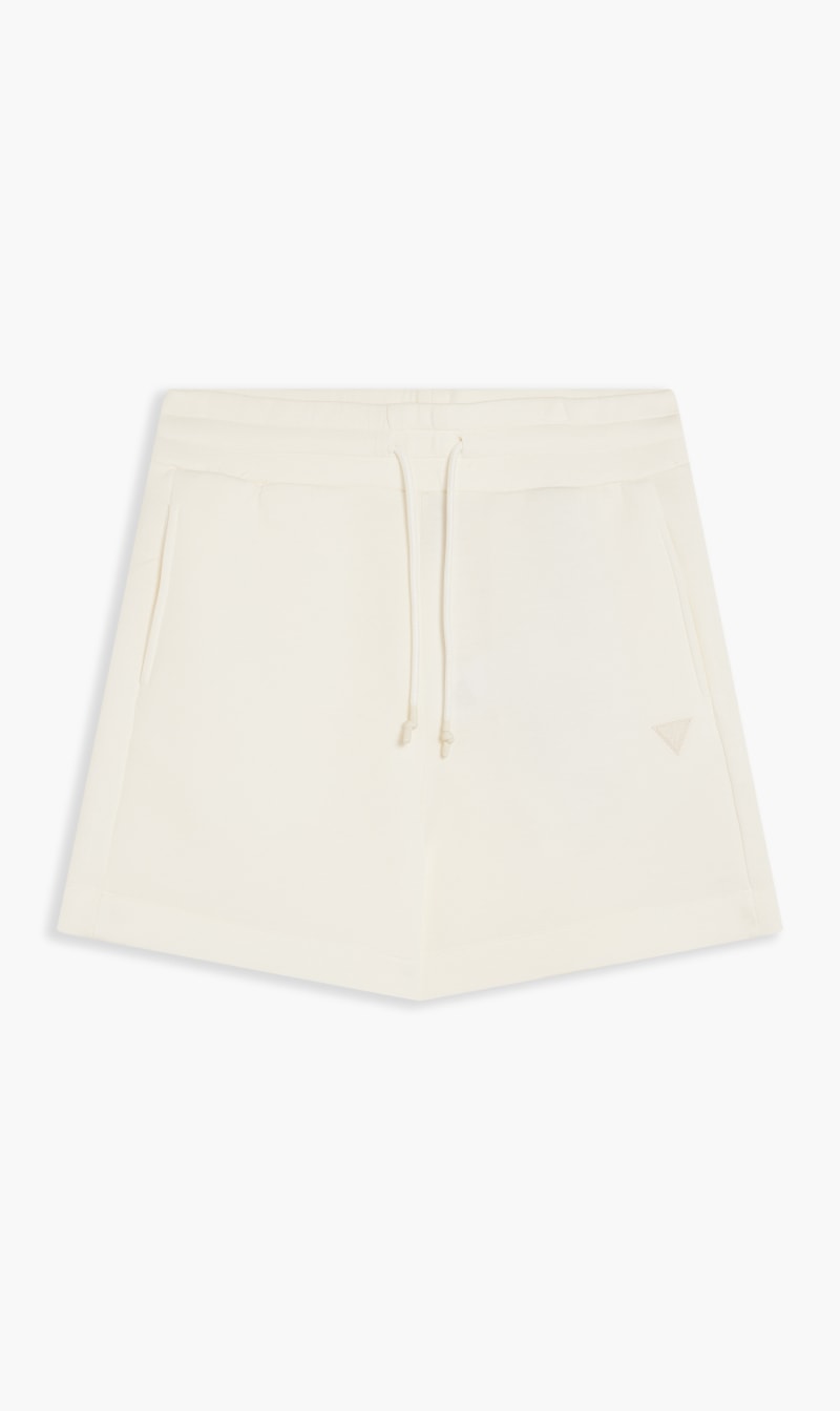 

Guess White Elly Shorts Eco Soft Tech Scuba for Women | The Deal Outlet