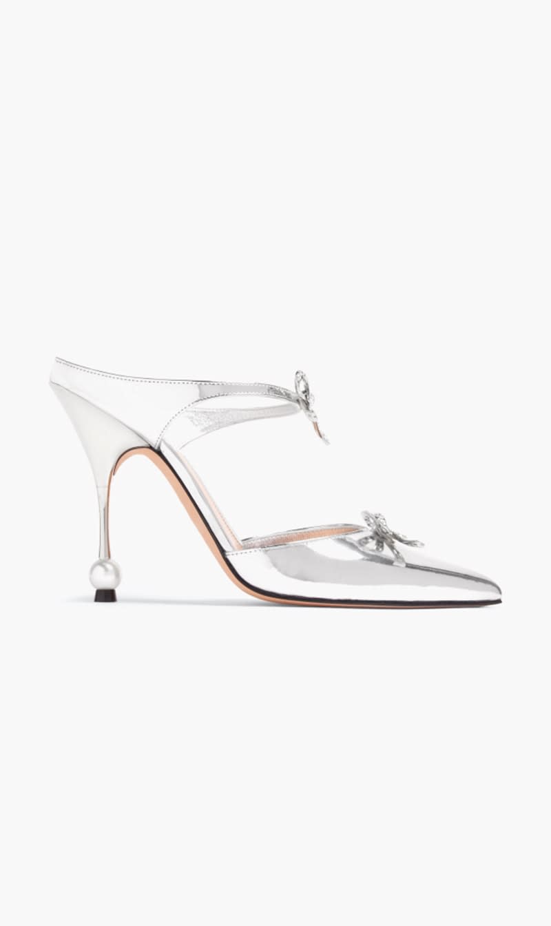 

Giambattista Valli Silver Mule for Women | The Deal Outlet