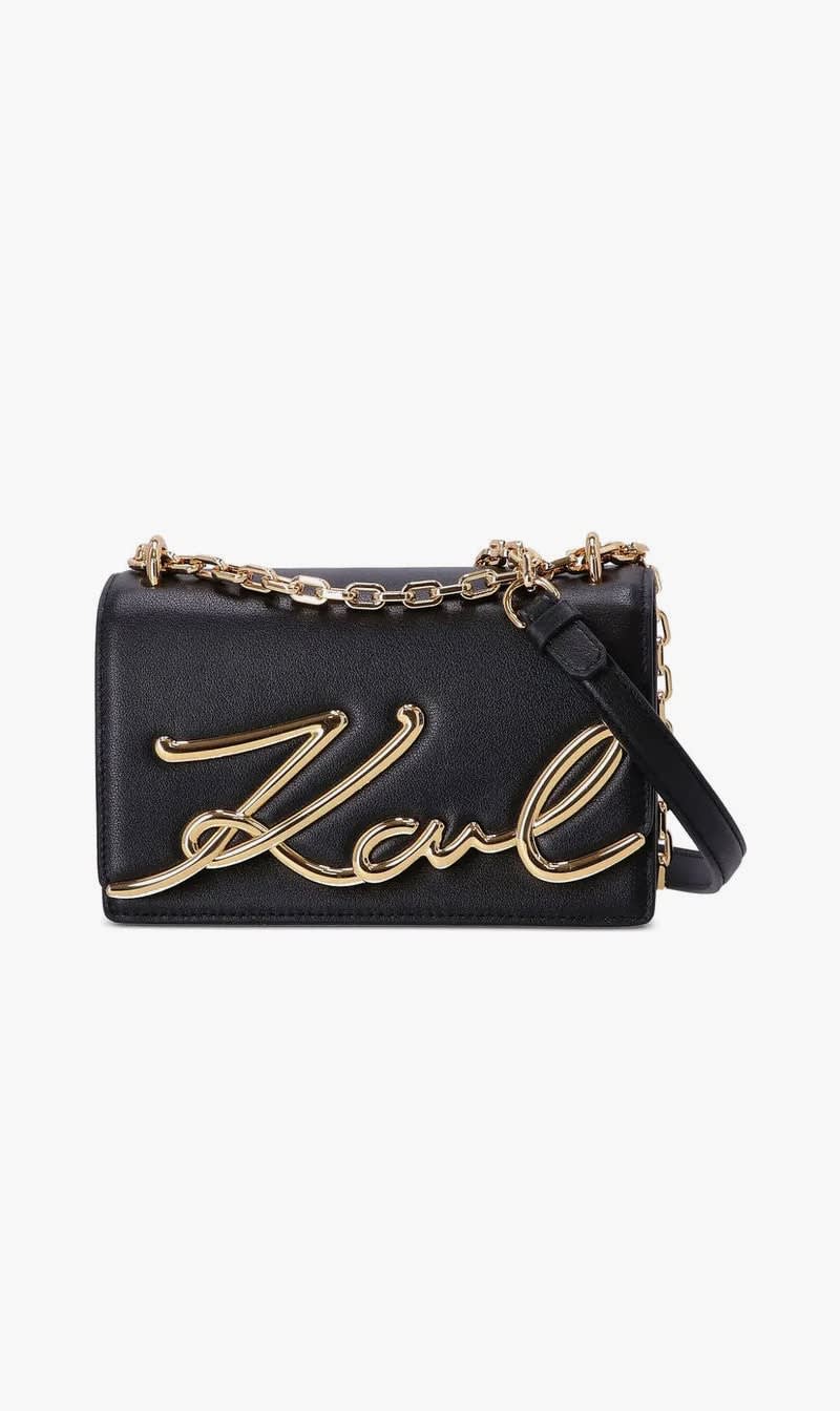 

Karl Lagerfeld Black Signature Sm Shoulderbag for Women | The Deal Outlet