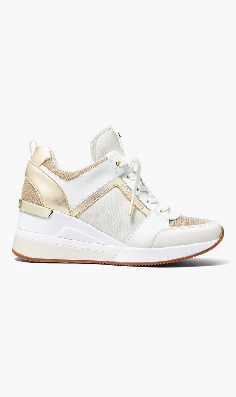 

Michael Kors Gold Georgie Trainer for Women | The Deal Outlet