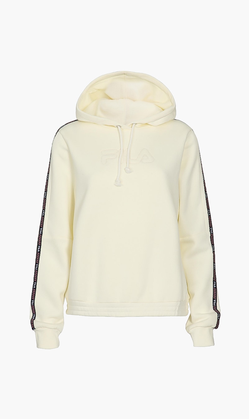

Fuschia Long Sleeve Hoodie, White