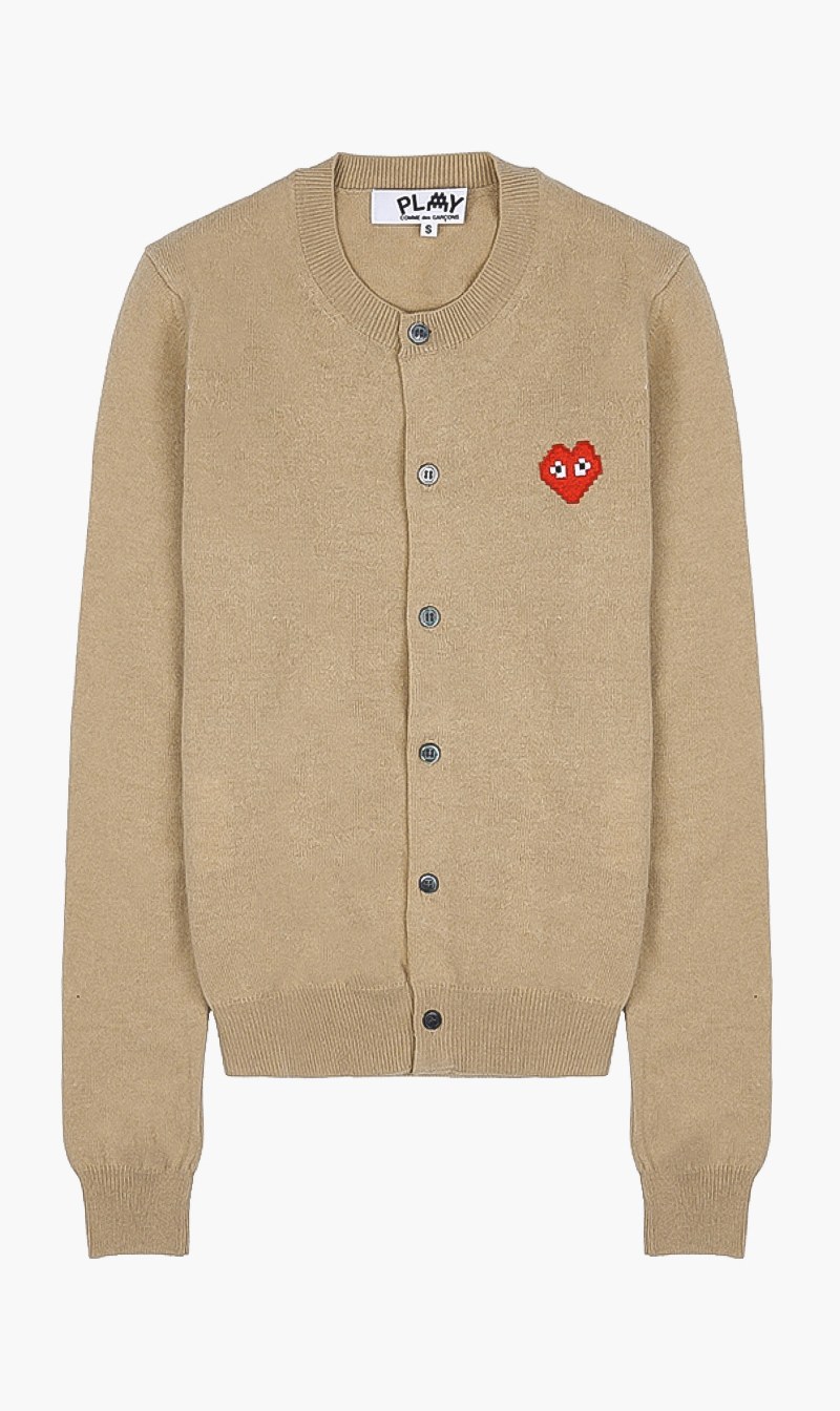 

Embroidered Logo Cardigan, Brown