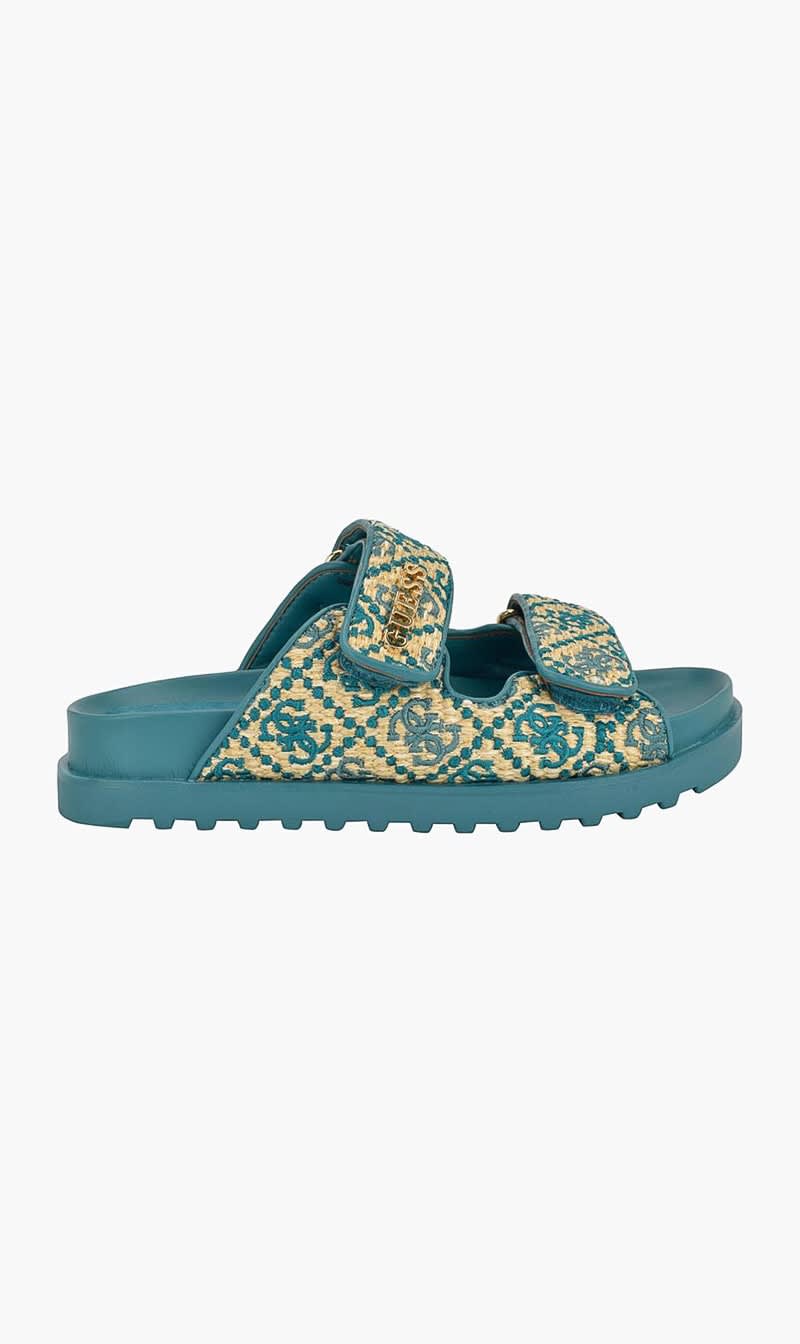 Blue Guess Beige Fadelizz Signature Sandal for Women