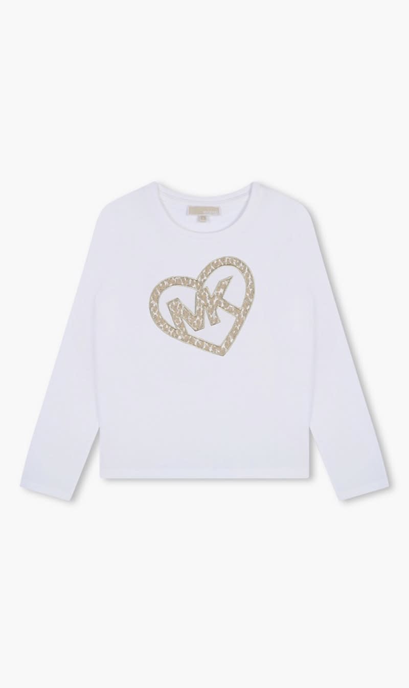 

Michael Kors Beige Long Sleeve T-shirt Tee-shirt for Girls | The Deal Outlet