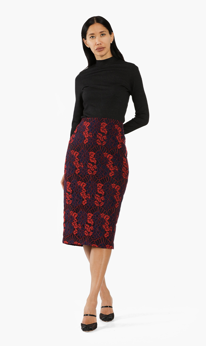 

Ted Baker Zinniaa Lace Pencil Midi Skirt
