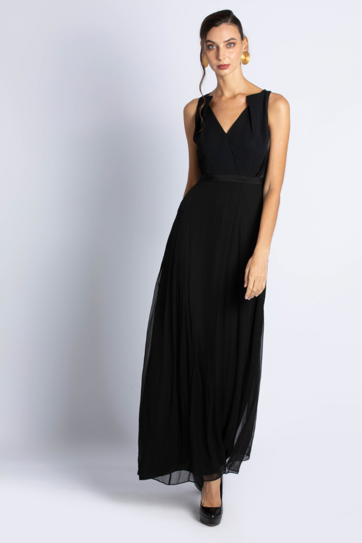 

KARL LAGERFELD Silk Cady Maxi Dress
