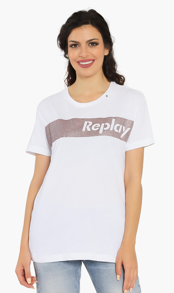 

Replay Glittered Jersey T-shirt