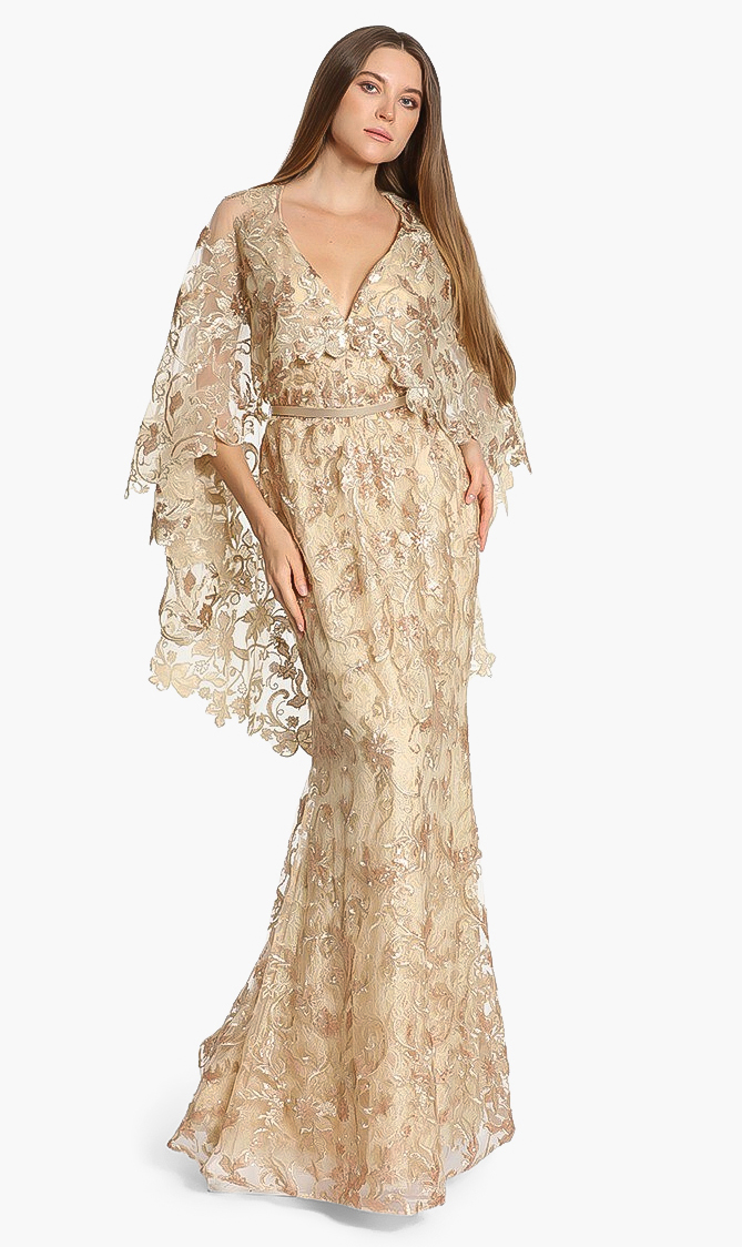 

Terani Couture Floral Lace Gown