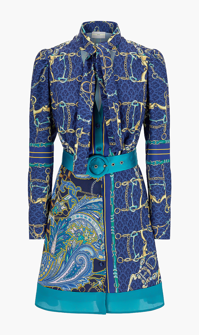 

Flore Belted Printed Dress