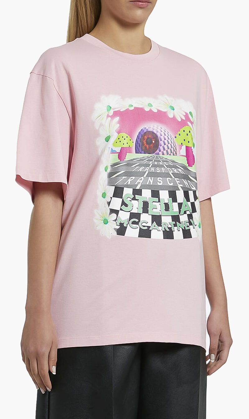 

Day Tripper Print T Shirt, Pink