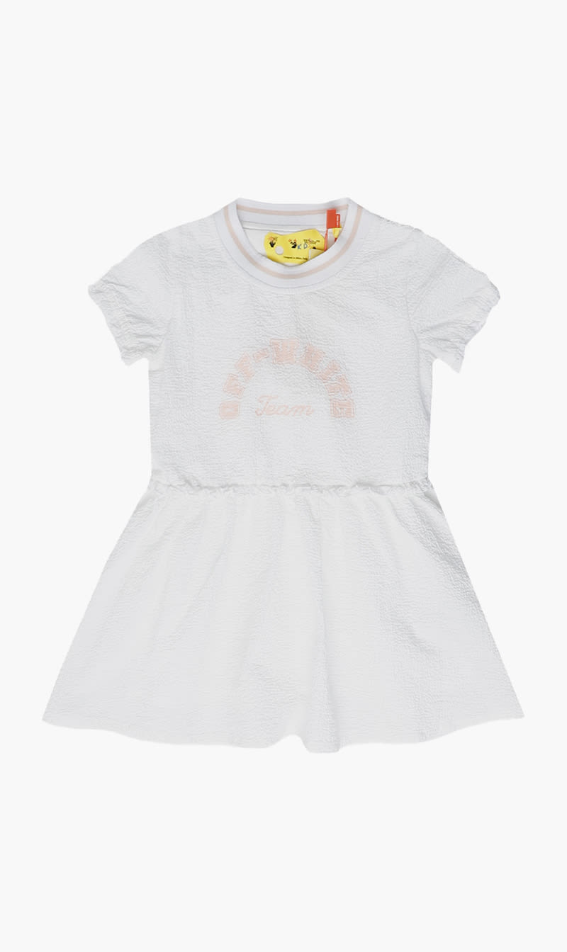 

Off-white White Team 23 Tee Dress Ss White Pink for Girls | The Deal Outlet