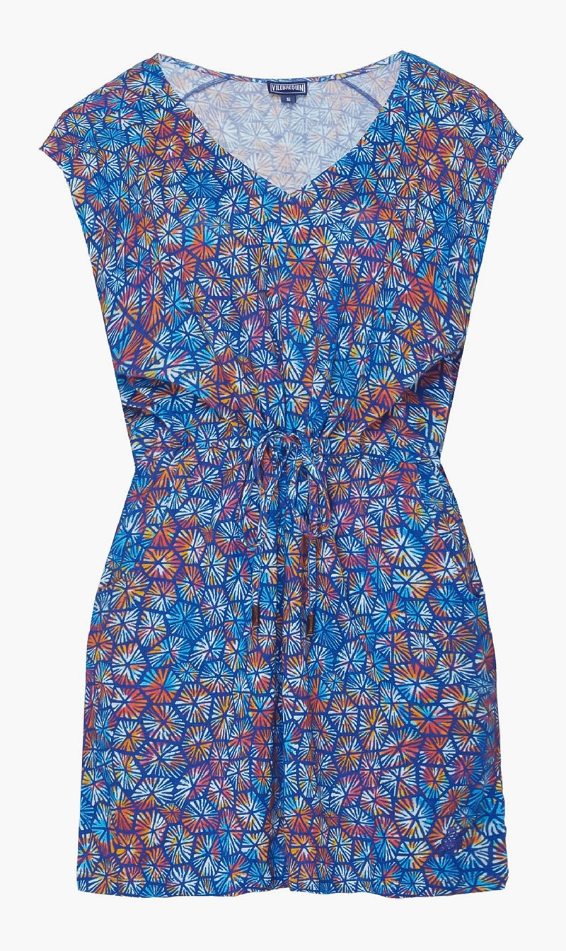 

Vilebrequin Blue V Neckline Linen Dress for Women | The Deal Outlet