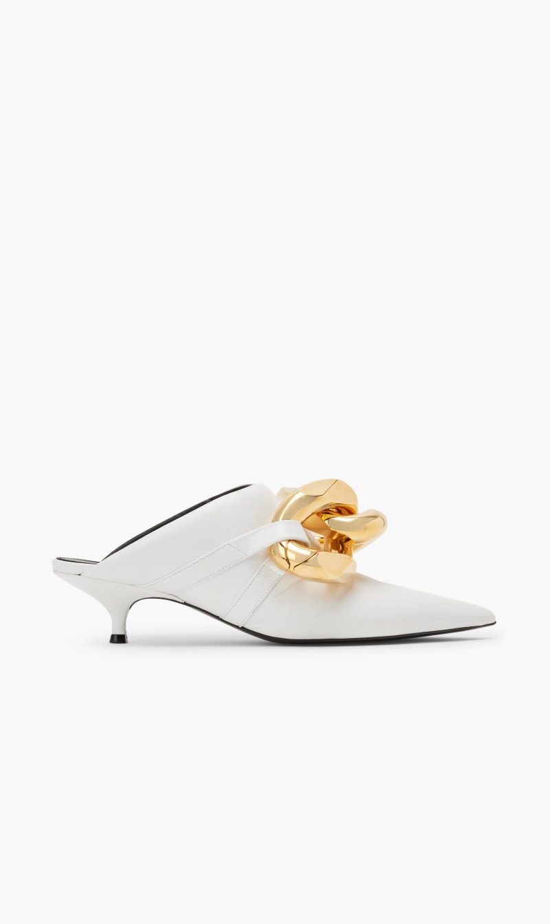 

J.w.anderson White Chain Kitten Mule for Women | The Deal Outlet