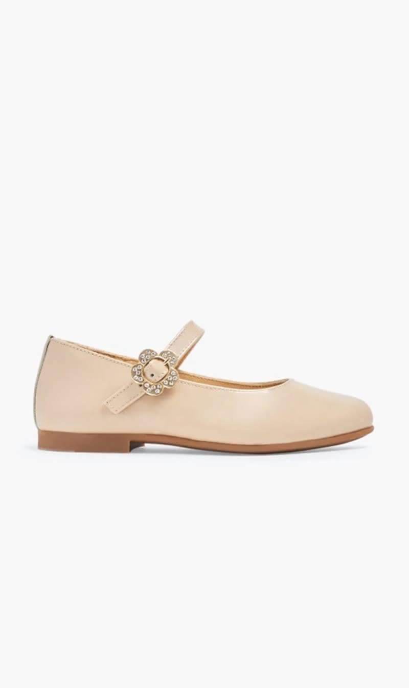 

Andanines Beige Crystal Mary Jane for Girls | The Deal Outlet