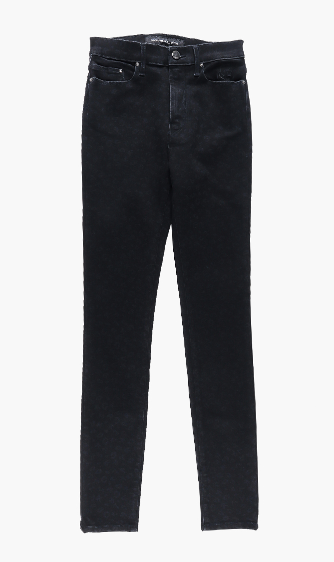 

Printed Stretch Fit Jeans, Black