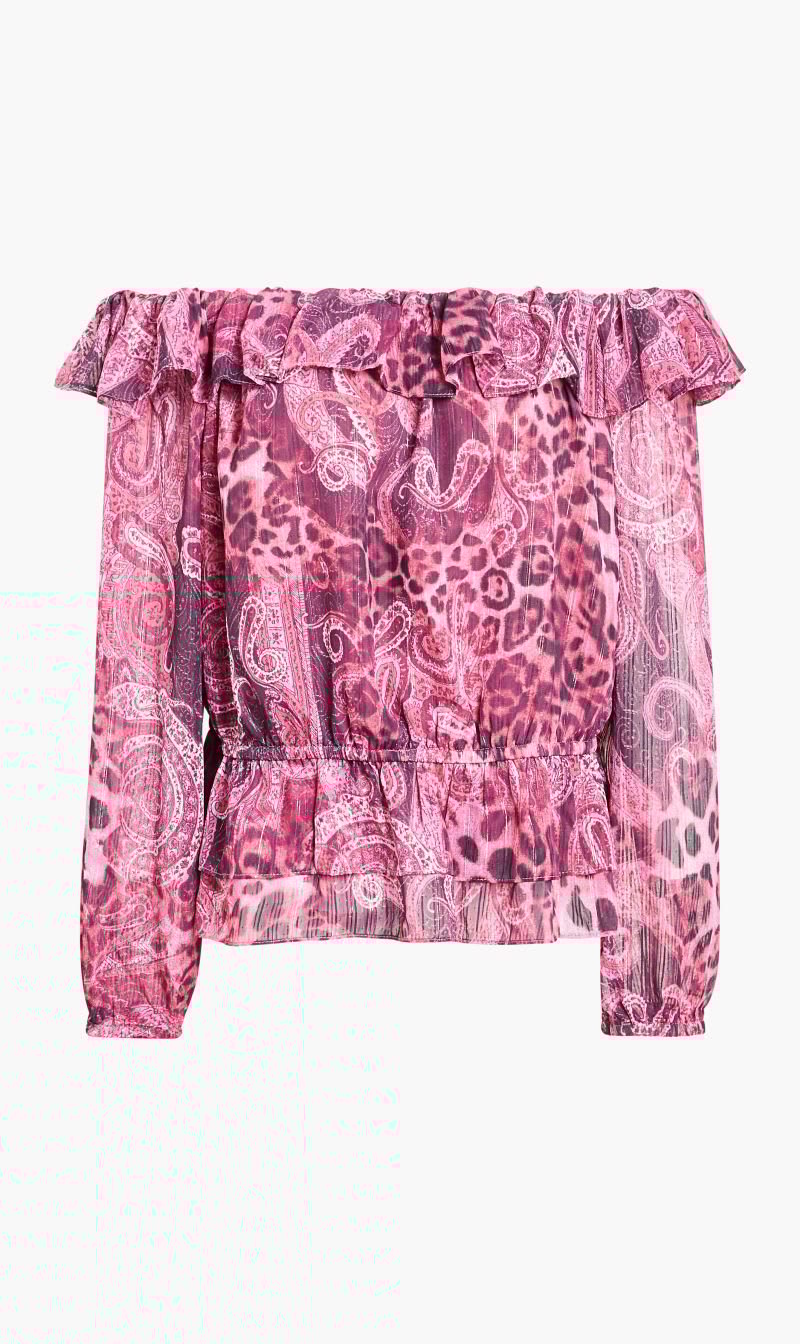 

Guess Multi-color Off Shoulder Lucy Top for Women | The Deal Outlet