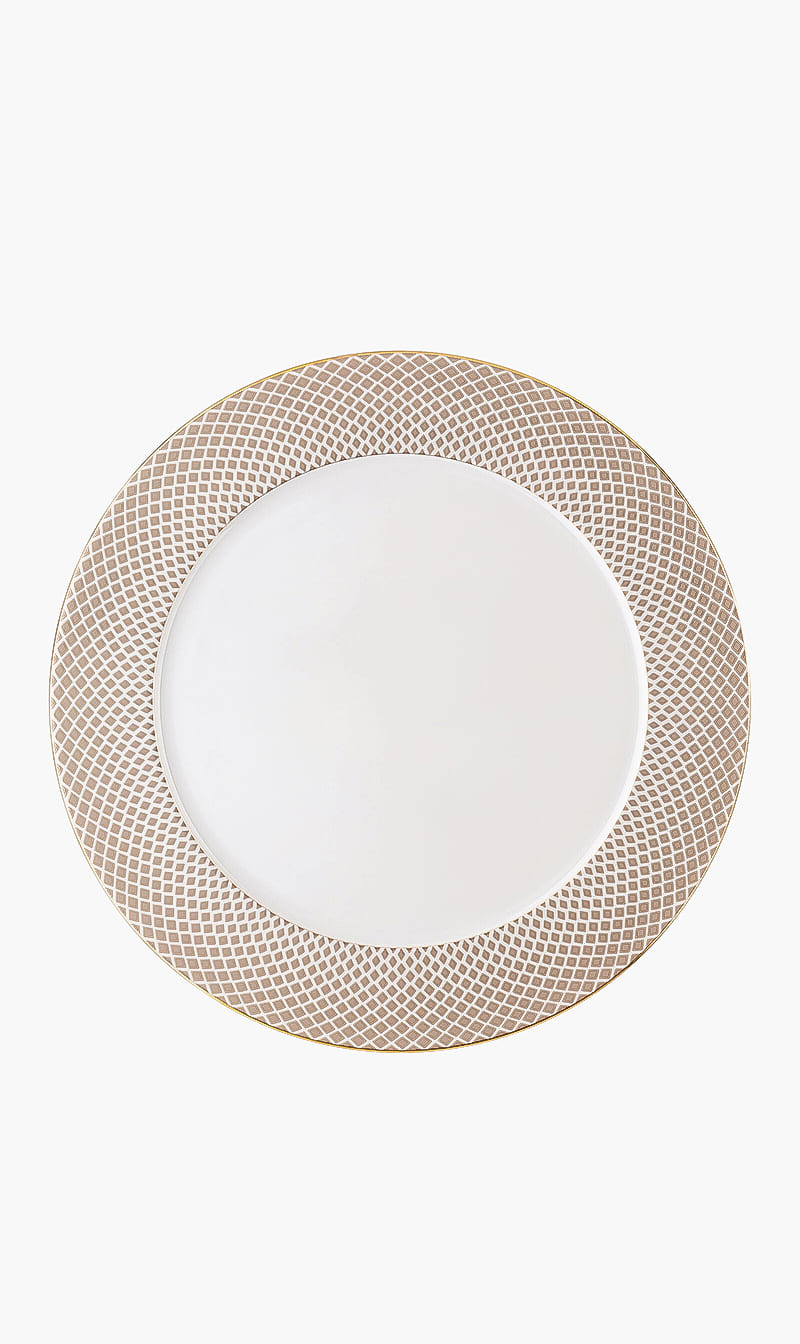 

Francis Carreau Beige Service Plate, White