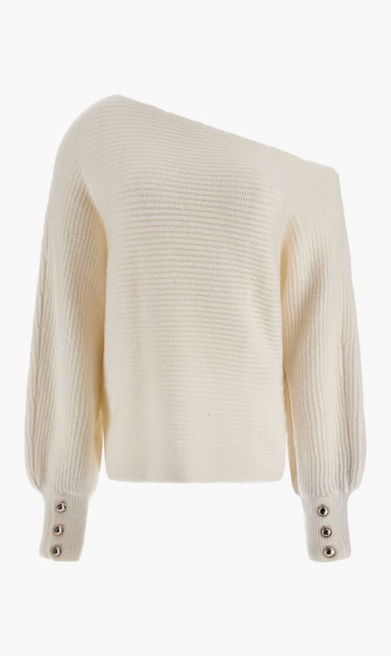 

Guess White Ls Button Cuff Isadora Swtr for Women | The Deal Outlet