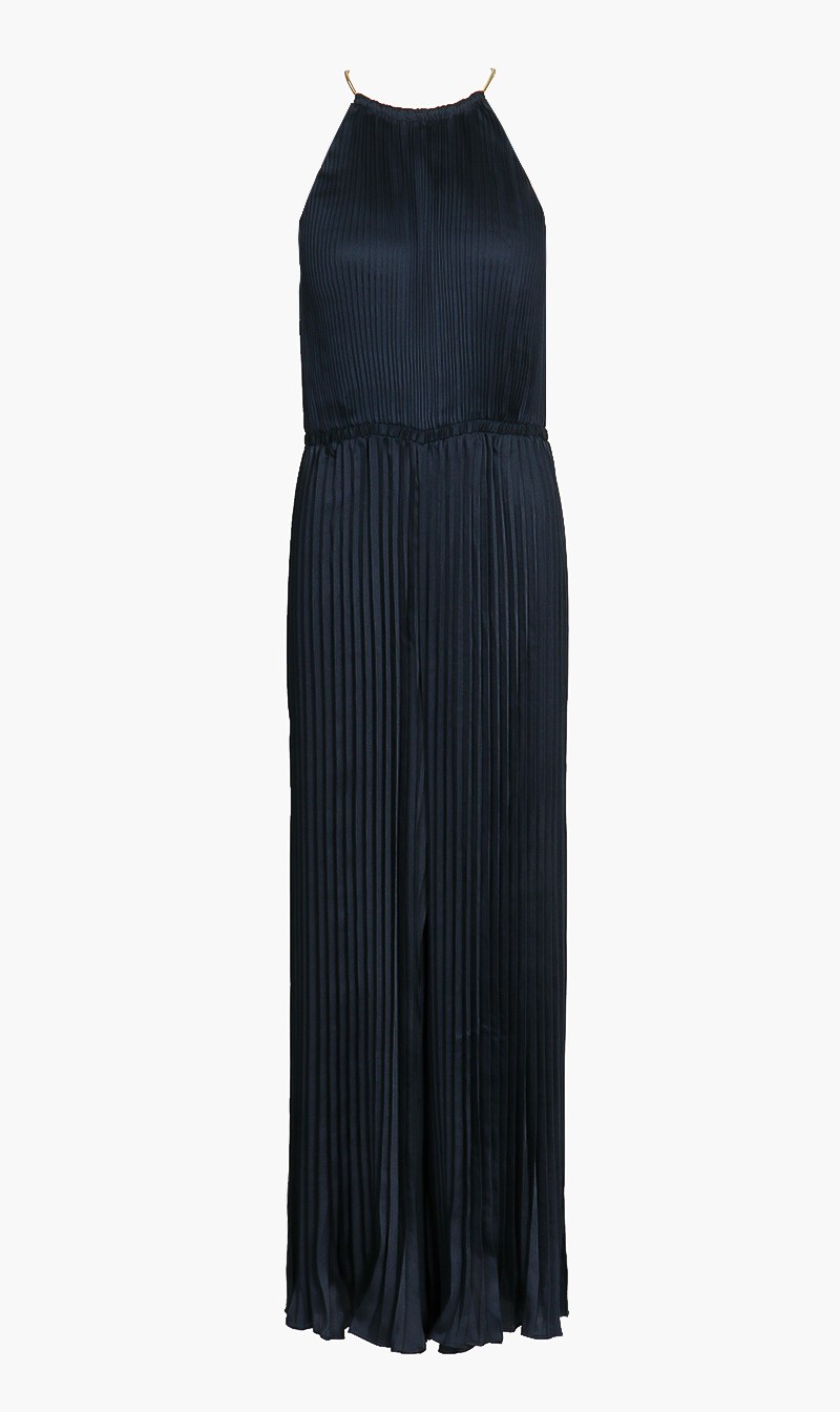 

Michael Kors Blue Satin Halter Jumpsuit for Women | The Deal Outlet