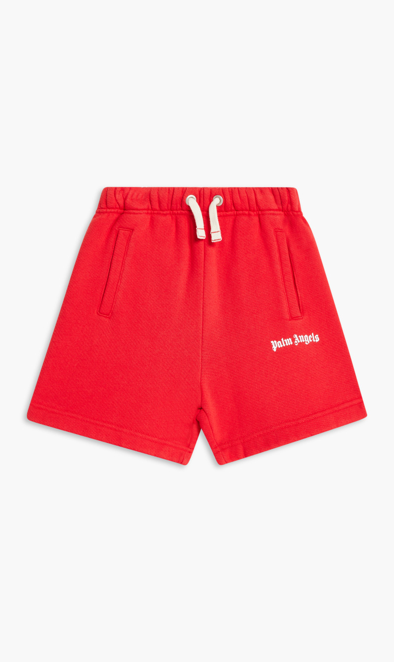 

Palm Angels Red Logo Sweat Short for Kids | The Deal Outlet