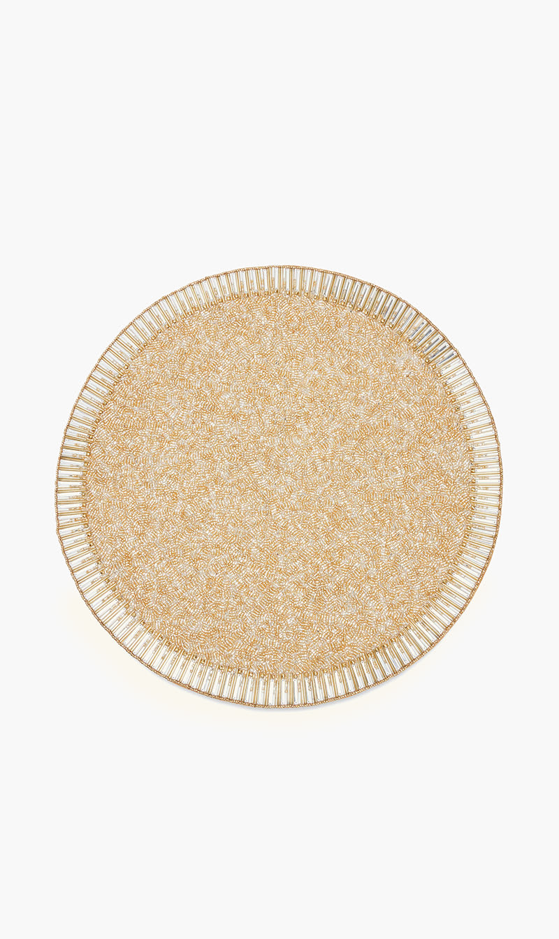 

Kim Seybert Others Bevel Placemat Gold | The Deal Outlet