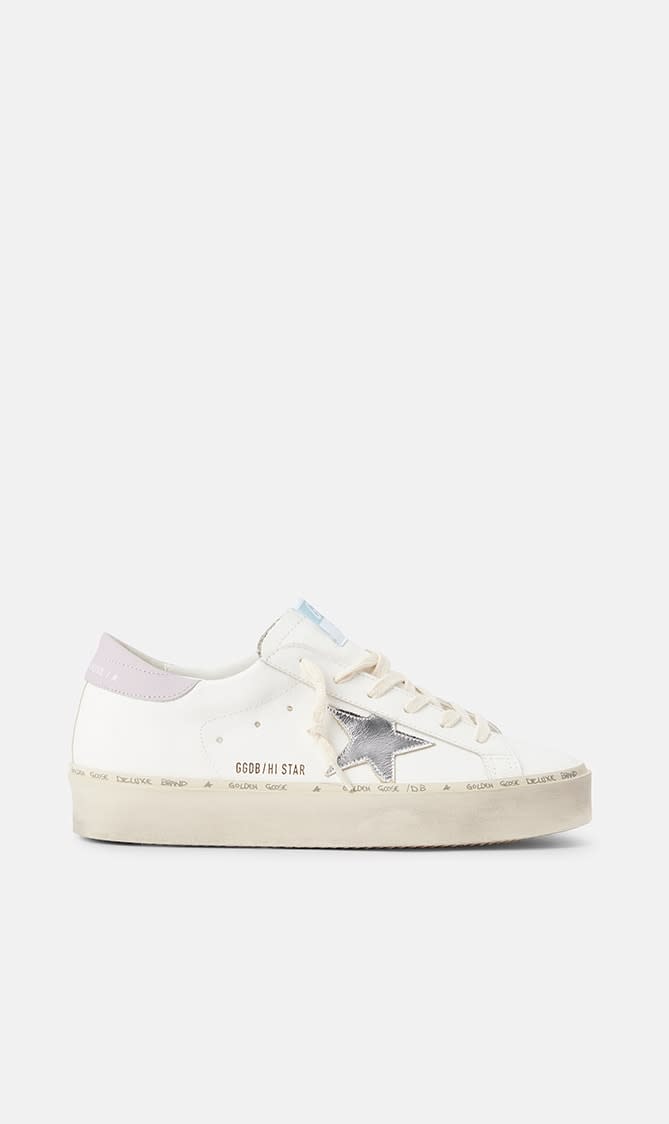 

Golden Goose Deluxe Brand White Hi Star Leather Upper Laminated Star Leather Heel for Women | The Deal Outlet